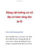 Động vật lưỡng cư cổ đại có hàm răng lớn (p-2)