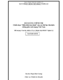 Bài giảng chính trị Chiến lược Diễn biến hòa bình của các thế lực thù địch chống phá cách mạng Việt Nam