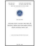 Luận văn Thạc sĩ Toán ứng dụng: Giải bài toán Cauchy cho một số phương trình đạo hàm riêng bằng mạng neural nhân tạo