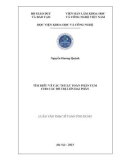 Luận văn Thạc sĩ Toán ứng dụng: Tìm hiểu về các thuật toán phân cụm cho các đồ thị lớn hai phần