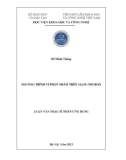 Luận văn Thạc sĩ Toán ứng dụng: Phương trình vi phân nhám trên mạng neuron