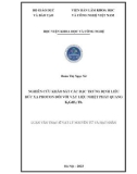 Luận văn Thạc sĩ Vật lí: Nghiên cứu khảo sát các đặc trưng định liều bức xạ photon đối với vật liệu K2GdF5: Tb