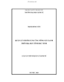 Luận án Tiến sĩ Quản lý kinh tế: Quản lý chuỗi cung ứng nông sản xanh trên địa bàn tỉnh Bắc Ninh