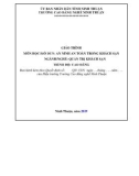 Giáo trình An ninh an toàn trong khách sạn (Ngành: Quản trị khách sạn - Cao đẳng) - Trường Cao đẳng nghề Ninh Thuận