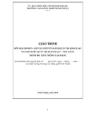 Giáo trình Anh văn chuyên ngành Quản trị khách sạn (Ngành: Quản trị khách sạn - Liên thông cao đẳng) - Trường Cao đẳng nghề Ninh Thuận