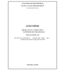 Giáo trình Nghiệp vụ bếp Á (Ngành: Quản trị khách sạn - Trung cấp) - Trường Cao đẳng nghề Ninh Thuận