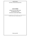 Giáo trình Kế toán trên Excel (Ngành: Kế toán - Cao đẳng liên thông) - Trường Cao đẳng Xây dựng số 1