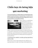 Chiến lược đo lường hiệu quả marketing