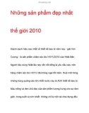 Những sản phẩm đẹp nhất thế giới 2010