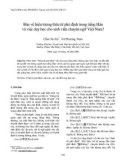 Báo cáo Bàn về hiện tượng thừa từ phủ định trong tiếng Hán và việc dạy học cho sinh viên chuyên ngữ Việt Nam? 