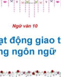 Bài giảng Ngữ văn 10 tuần 2: Hoạt động giao tiếp bằng ngôn ngữ (tiếp theo)