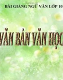 Bài giảng Ngữ văn 10 tuần 31 bài: Văn bản văn học