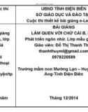 Bài giảng Làm quen với chữ cái b, d, đ - Đỗ Thị Thanh Thùy