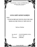 Sáng kiến kinh nghiệm THPT: Vận dụng hiệu quả phương pháp trò chơi trong dạy học tích cực môn Toán 10