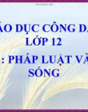 Bài giảng GDCD 12 bài 1: Pháp luật và đời sống