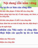 Bài giảng Giáo dục công dân 12 – Bài 6: Công dân và các quyền tự do cơ bản (Tiết 1)