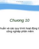 Bài giảng Công nghệ phần mềm - Chương 10: Chuẩn và các quy trình hoạt động trong công nghiệp phần mềm