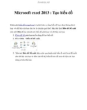 Microsoft excel 2013 : Tạo biểu đồ