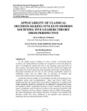 Applicability of classical decision-making styles in modern societies: five leaders theory from perspective