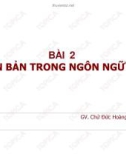 Bài giảng ngôn ngữ C#: Bài 2 - Chử Đức Hoàng