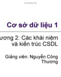 Chương 2: Các khái niệm và kiến trúc CSDL