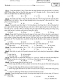 Đề thi học kì 2 môn vật lí 12 năm 2017-2018 có đáp án - Trường THPT Nguyễn Trãi - Mã đề 498