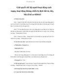 Giải quyết chế độ người hoạt động cách mạng, hoạt động kháng chiến bị địch bắt tù, đày, Mã số hồ sơ 020163