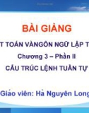 Bài giảng Thuật toán và ngôn ngữ lập trình C: Chương 3 - Hà Nguyên Long