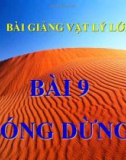 Bài giảng Vật lý 12 bài 9: Sóng dừng