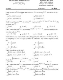Đề thi giữa học kì 2 môn Toán lớp 12 năm 2023-2024 - Trường THPT Đỗ Đăng Tuyển, Quảng Nam