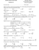 Đề thi học kì 2 môn Toán lớp 12 năm 2023-2024 có đáp án - Trường THPT Nguyễn Trãi, Thái Bình