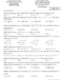 Đề thi học kì 2 môn Toán lớp 12 năm 2023-2024 có đáp án - Trường THPT Chuyên Hùng Vương, Phú Thọ