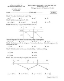 Đề thi học kì 1 môn Toán lớp 12 năm 2023-2024 - Trường PTDTNT Tỉnh Quảng Trị