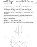 Đề thi học kì 1 môn Toán lớp 12 năm 2023-2024 có đáp án - Sở GD&ĐT Vĩnh Long
