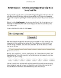 FindFiles.net - Tìm link download trực tiếp theo từng loại file