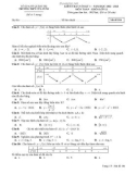 Đề thi học kì 1 môn Toán lớp 12 năm 2022-2023 có đáp án - Trường THPT Cửa Tùng, Quảng Trị