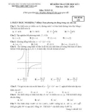 Đề thi học kì 1 môn Toán lớp 12 năm 2023-2024 có đáp án - Trường THPT Nhữ Văn Lan, Hải Phòng