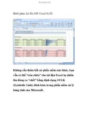 Khôi phục lại file MS Excel bị lỗi