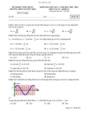 Đề thi giữa học kì 1 môn Vật lí lớp 12 năm 2022-2023 - Trường THPT Nguyễn Trãi, Ninh Thuận