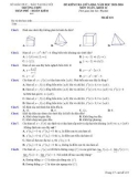 Đề thi giữa học kì 1 môn Toán lớp 12 năm 2023-2024 có đáp án - Trường THPT Trần Phú, Hà Nội