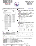 Đề thi giữa học kì 1 môn Toán lớp 12 năm 2023-2024 có đáp án - Trường THPT Nguyễn Du