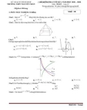 Đề thi học kì 1 môn Toán lớp 12 năm 2021-2022 - Trường THPT Nguyễn Trân, Bình Định