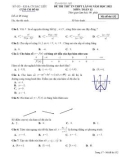 Đề thi thử tốt nghiệp THPT môn Toán năm 2022 (Lần 1) - Sở GDKH&CN Bạc Liêu