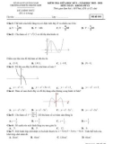 Đề thi giữa học kì 1 môn Toán lớp 12 năm 2022-2023 - Trường PTDTNT Phước Sơn