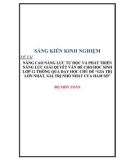 Sáng kiến kinh nghiệm THPT: Nâng cao năng lực tự học và phát triển năng lực giải quyết vấn đề cho học sinh lớp 12 thông qua dạy học chủ đề Giá trị lớn nhất, giá trị nhỏ nhất của hàm số