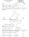 Đề thi Toán lớp 12 năm 2022-2023 (Lần 1) -Trường THPT Ngô Sĩ Liên, Bắc Giang