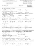 Đề thi giữa học kì 2 môn Toán lớp 12 năm 2022-2023 - Trường THPT Nguyễn Tất Thành, Đắk Lắk