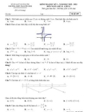 Đề thi học kì 1 môn Toán lớp 12 năm 2022-2023 - Trường THPT Nguyễn Huệ, Quảng Trị
