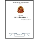 Giáo trình Tiền lâm sàng 2: Phần 1 - Trường ĐH Võ Trường Toản