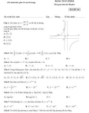 Đề thi thử tốt nghiệp THPT môn Toán năm 2023 có đáp án - Trường THPT Nguyễn Gia Thiều